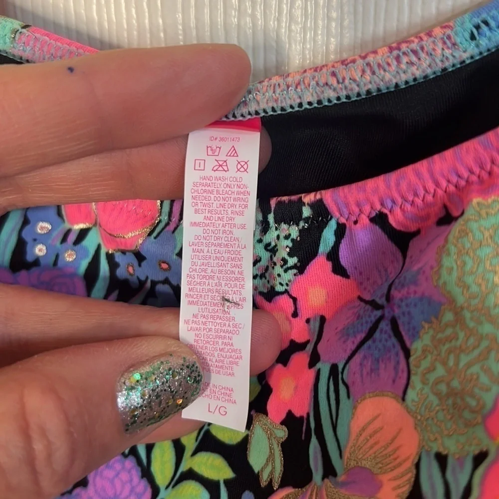 Swim top. Neon. Unsure of brand.